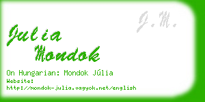 julia mondok business card